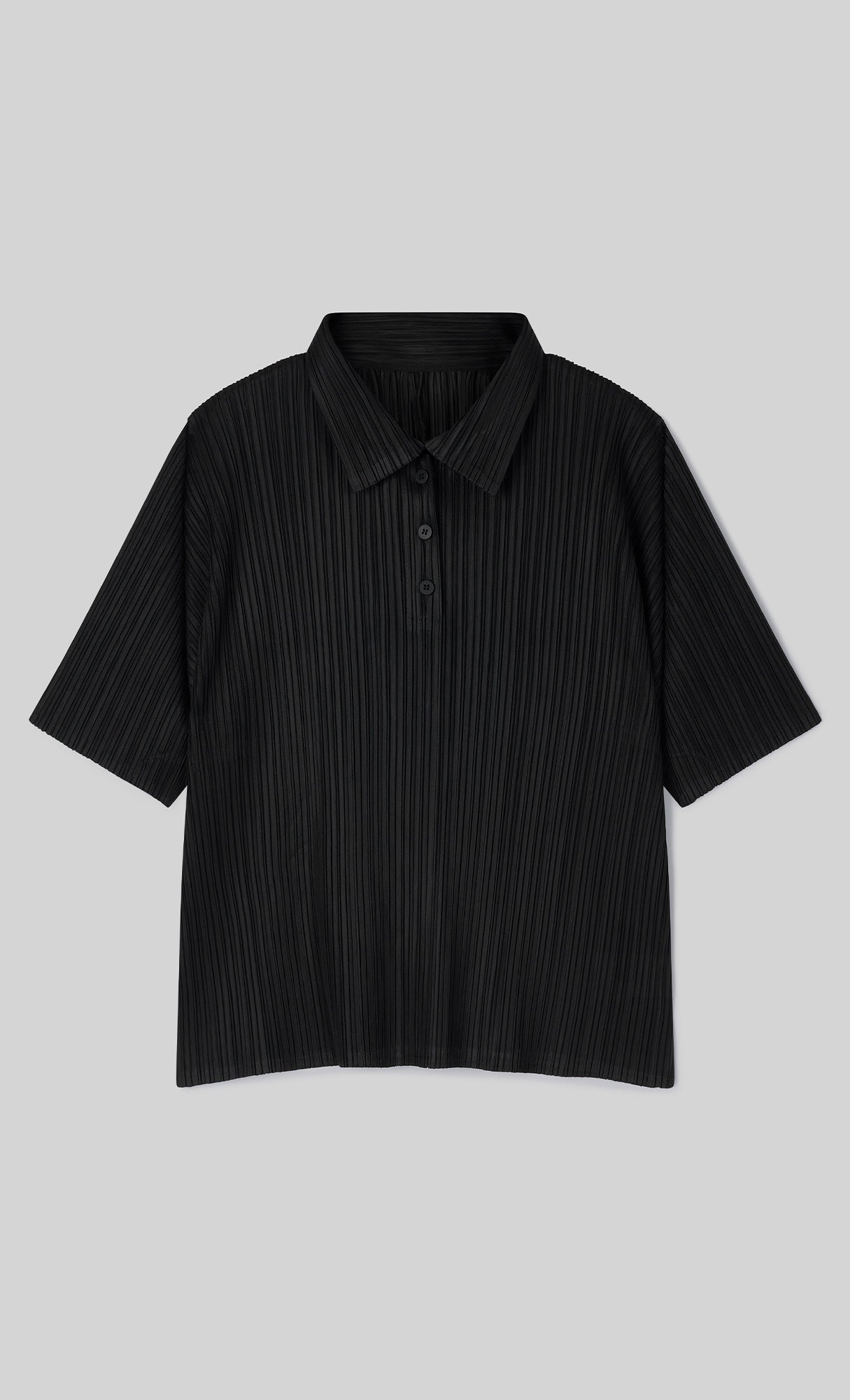 Essen Collard pleated Shirts_black