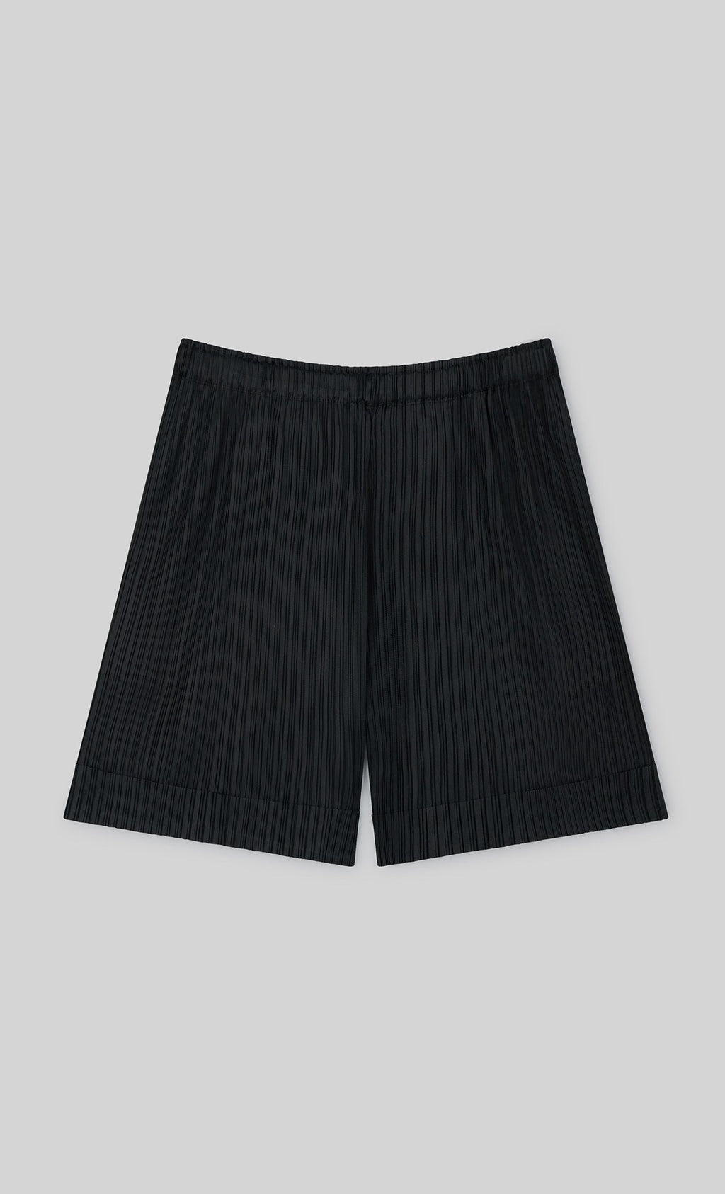 Mono Pleated Half Pants_black