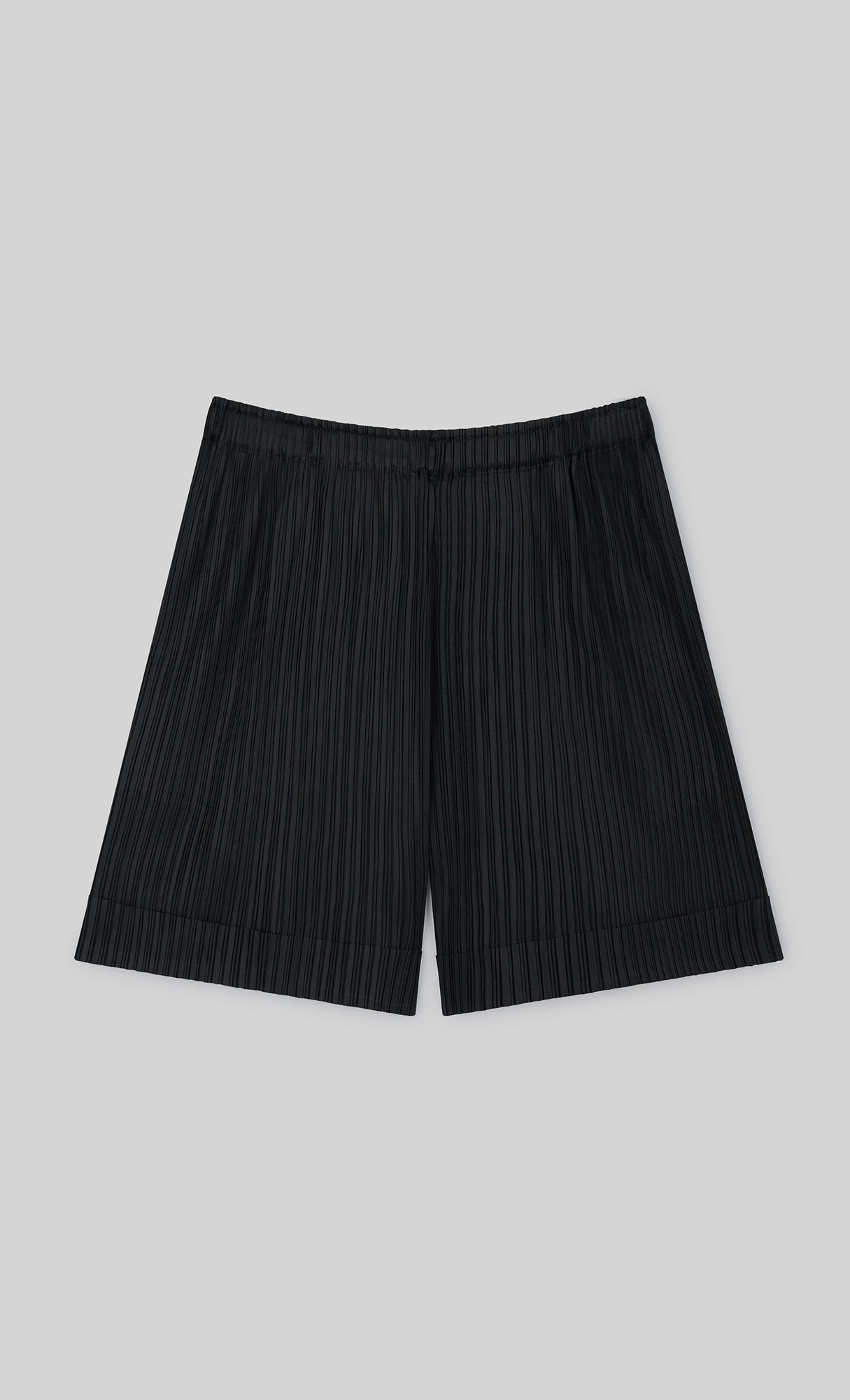 Mono Pleated Half Pants_black