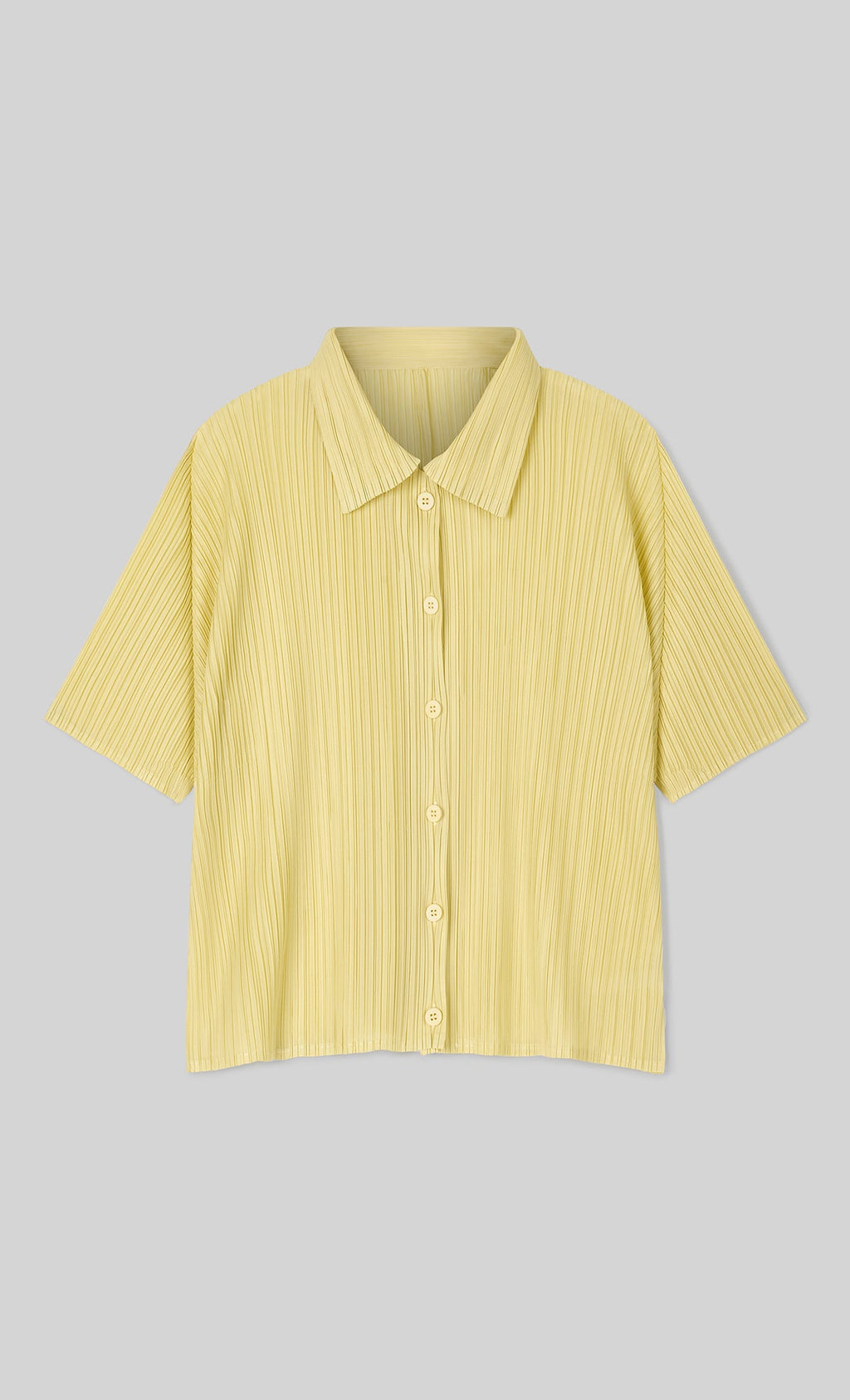 Palette collard pleated shirts_yellow
