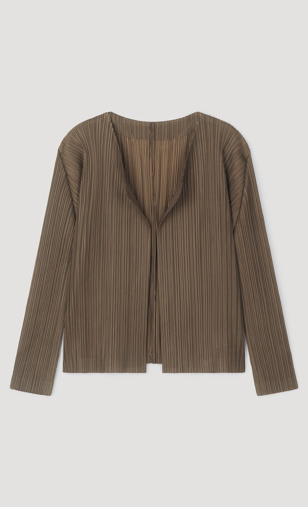 modi pleated cardigan_brown