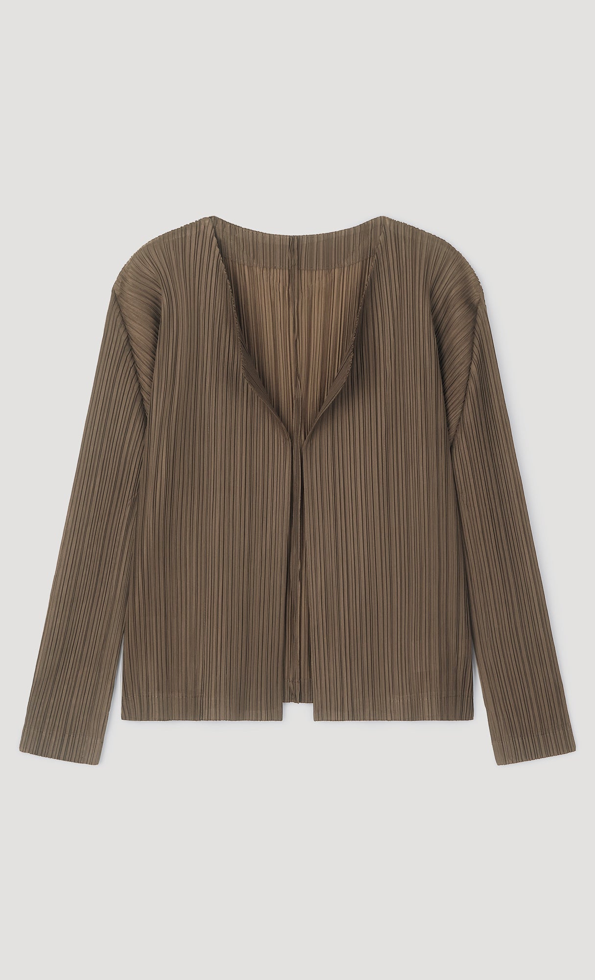 modi pleated cardigan_brown