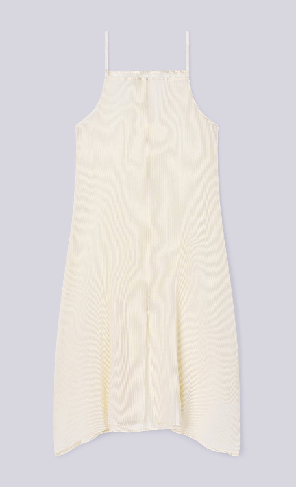 Sheer pleated layering dress_ivory