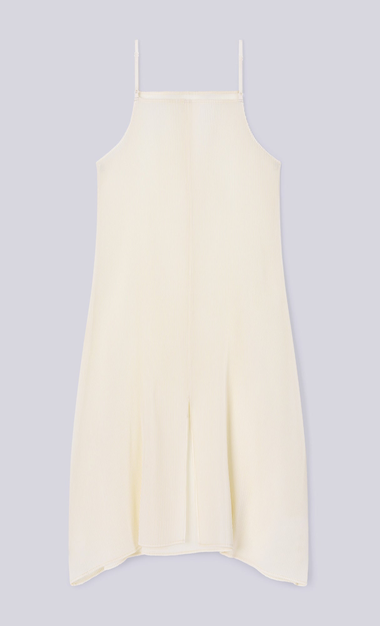 Sheer pleated layering dress_ivory