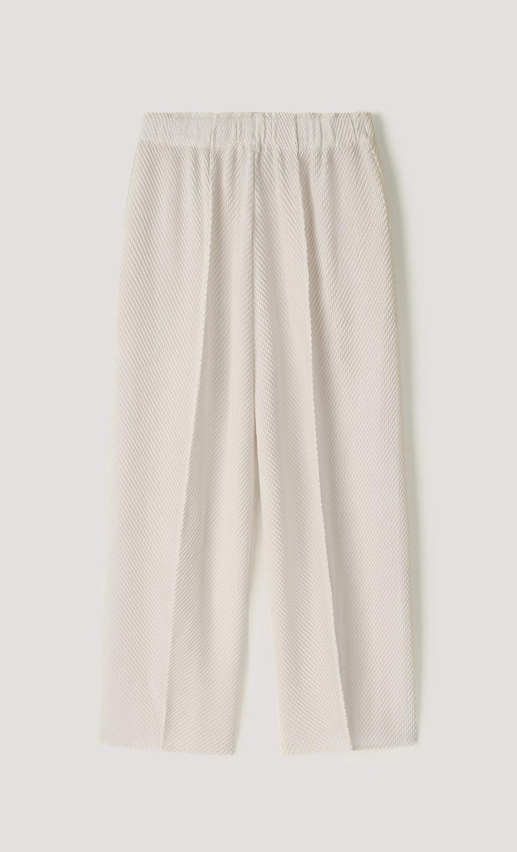 Circular pleated pants_beige