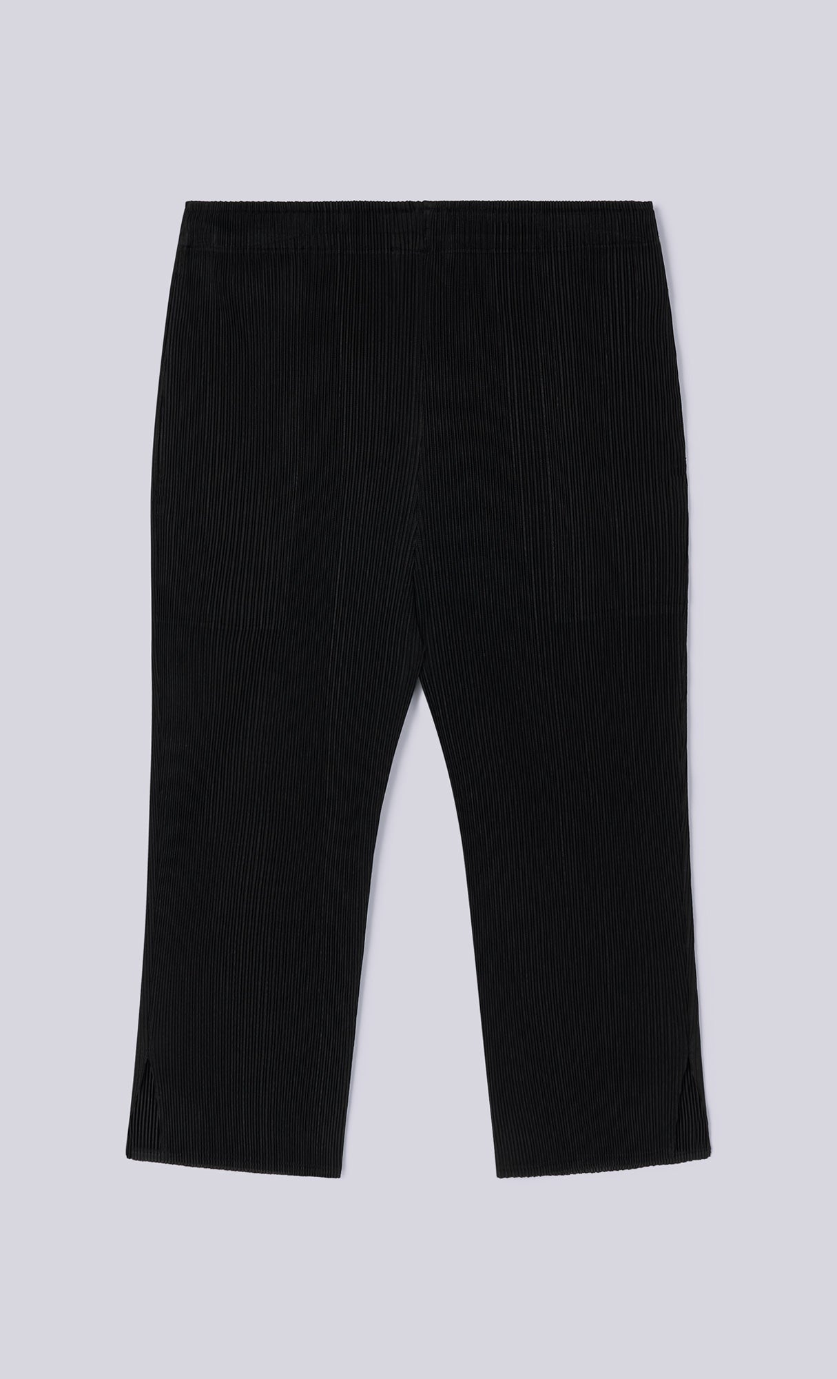 Pleated capri pants_black