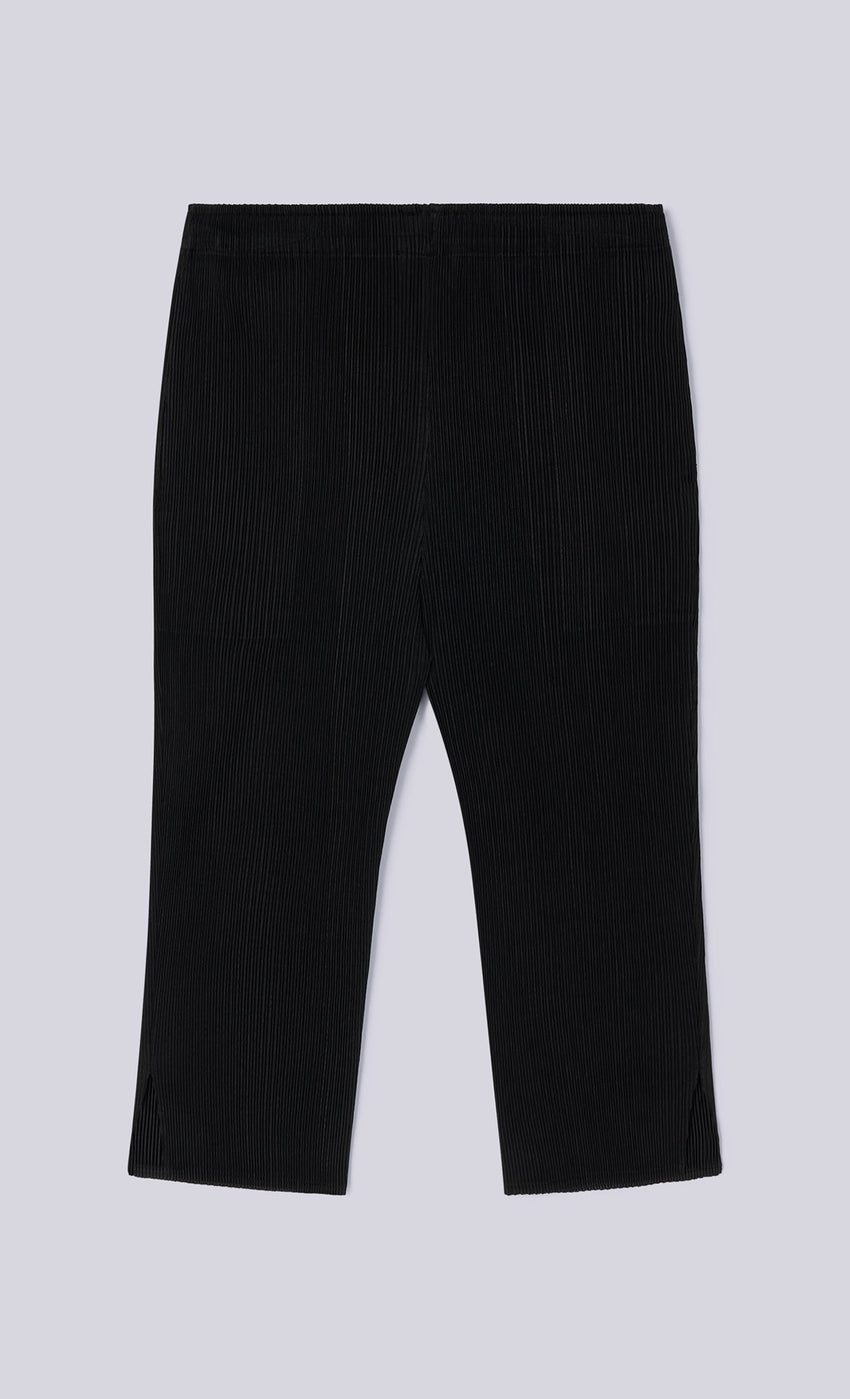 Pleated capri pants (black)