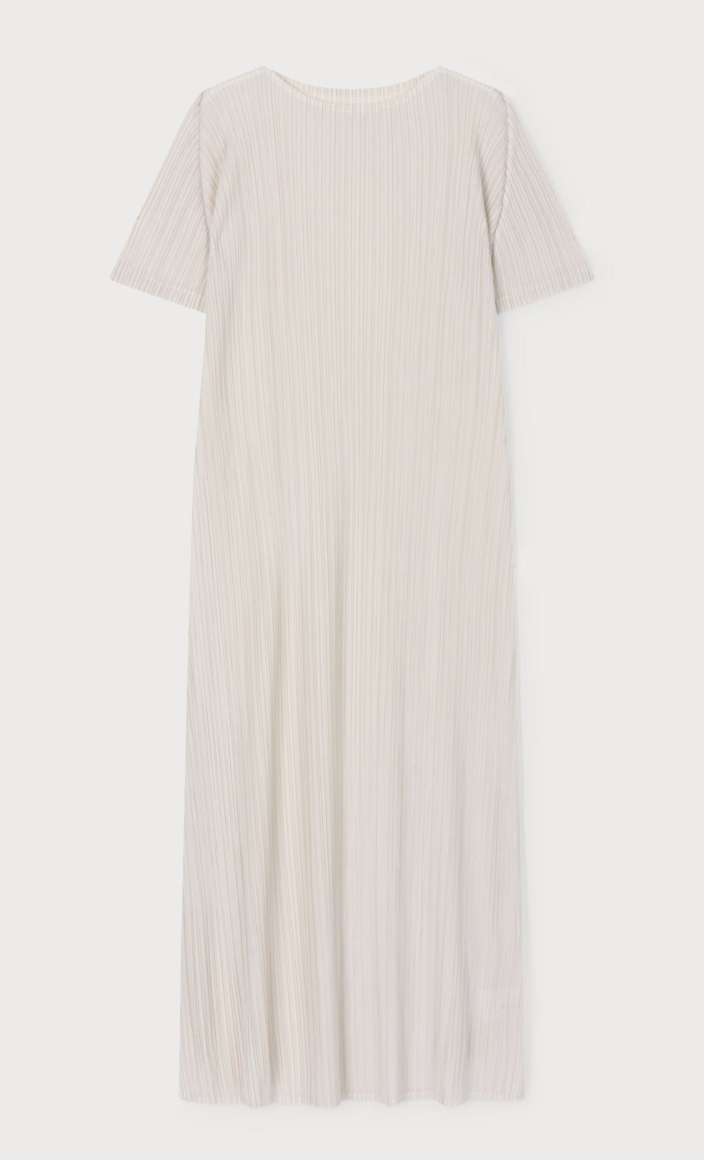 Dalia half-sleeve pleated dress_ivory