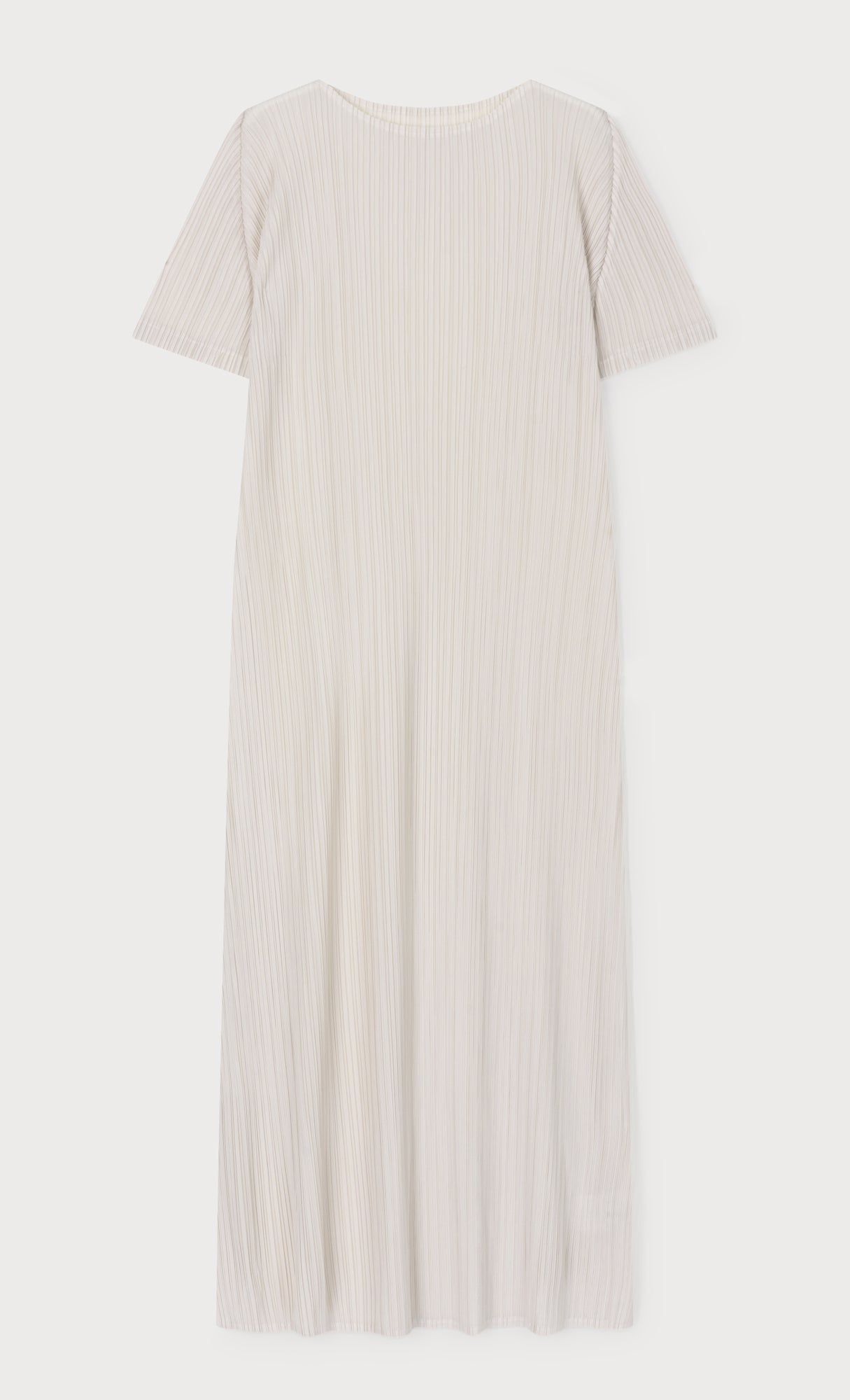 Dalia half-sleeve pleated dress_ivory