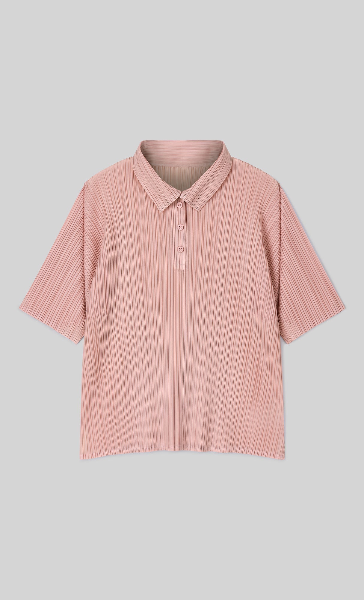 Essen Collard pleated Shirts_pink