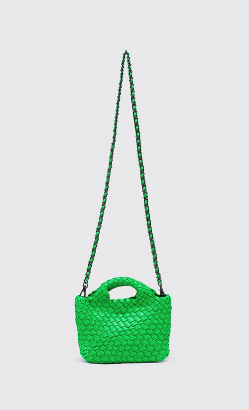 Color mini weaving bag_green