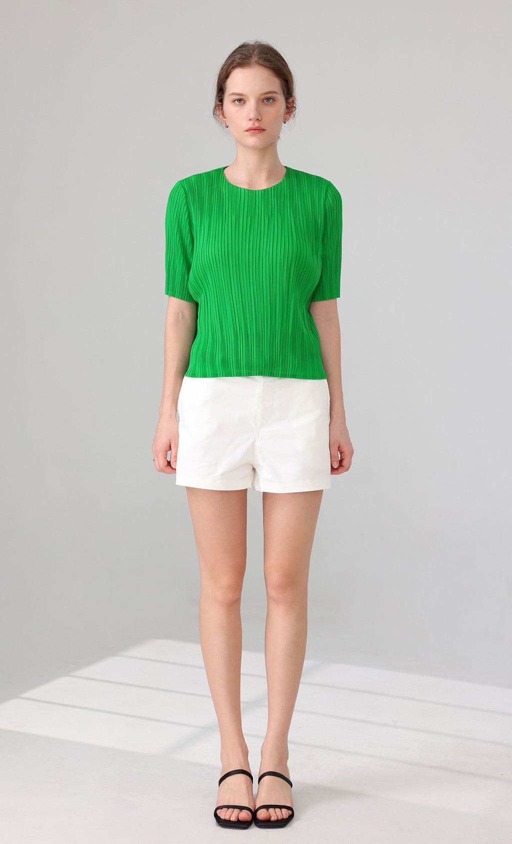 Parky Pleated Top_green