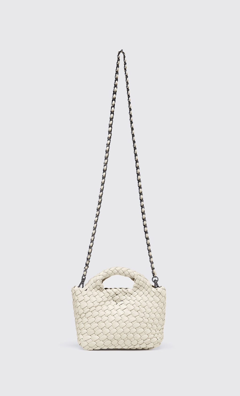 Color mini weaving bag_white