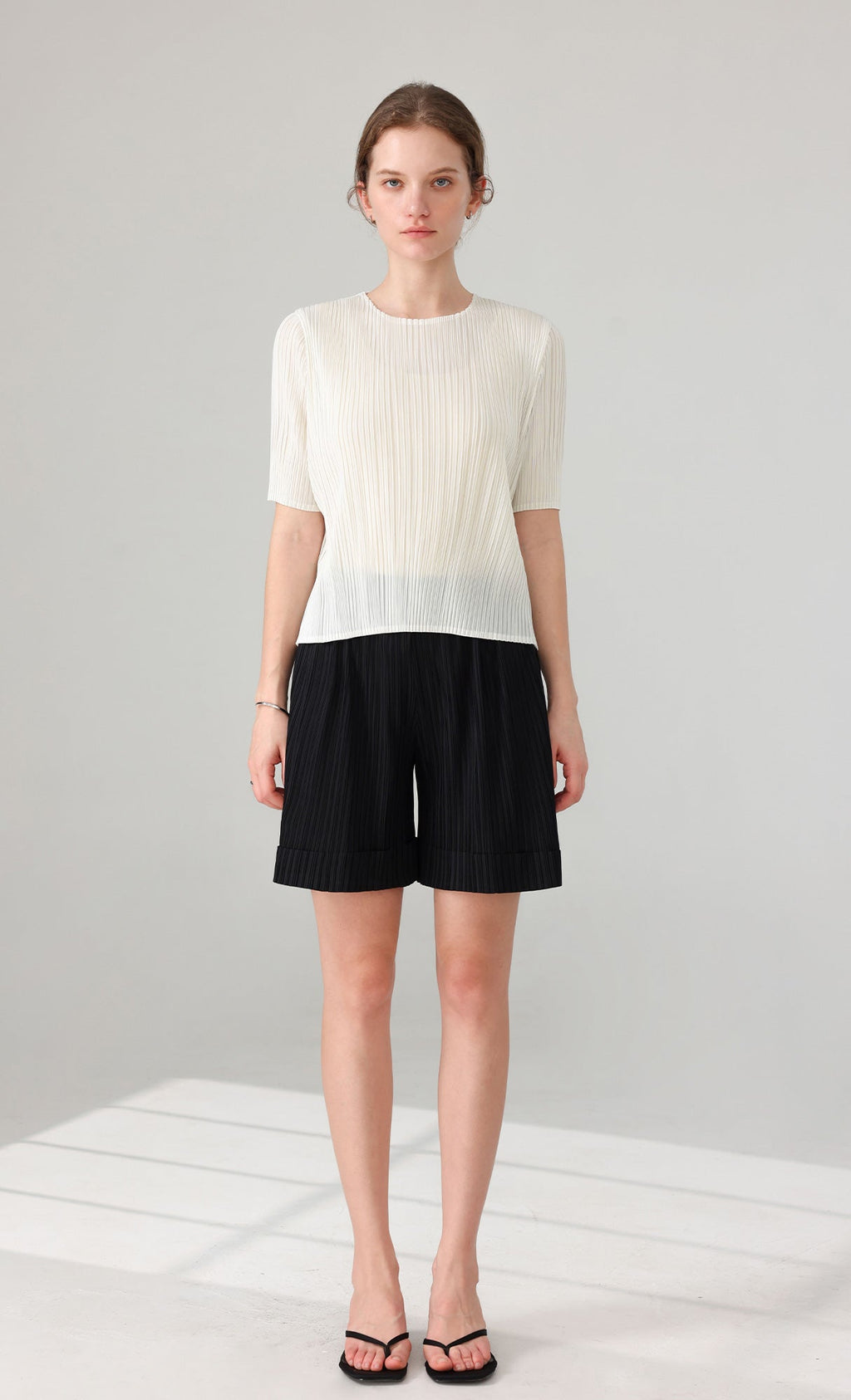 Parky Pleated Top_ivory