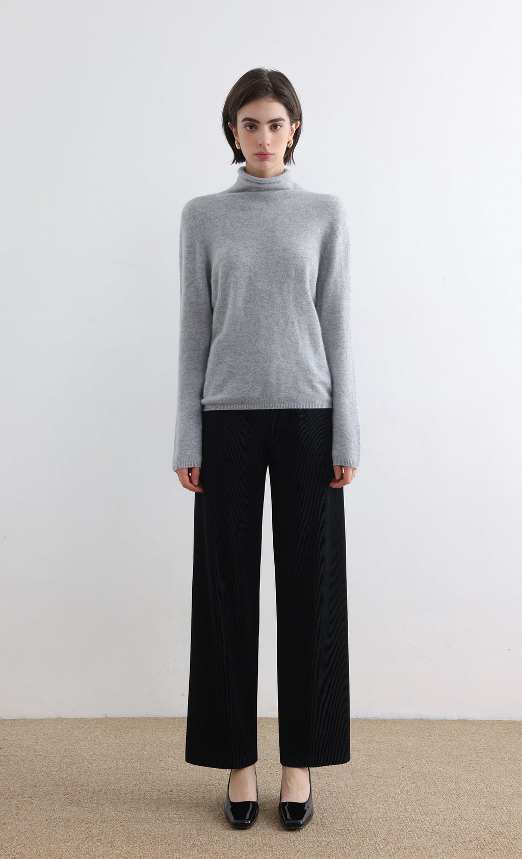 Massino Pleated Pants_Black