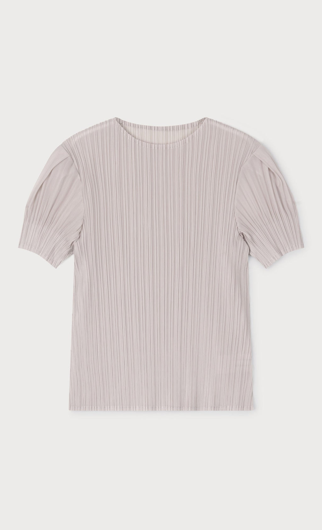 Mellow half-sleeve pleated top_beige