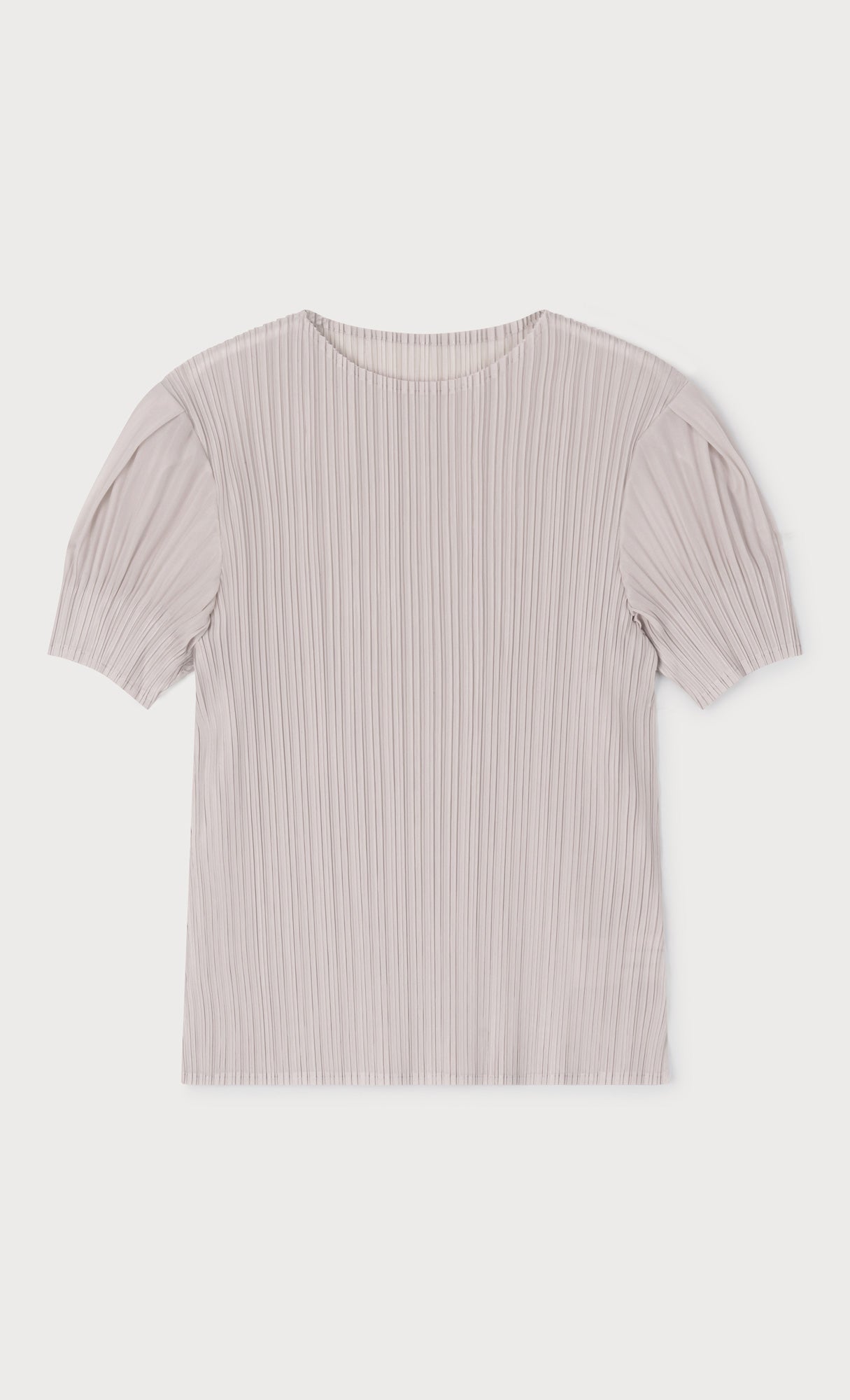 Mellow half-sleeve pleated top_beige