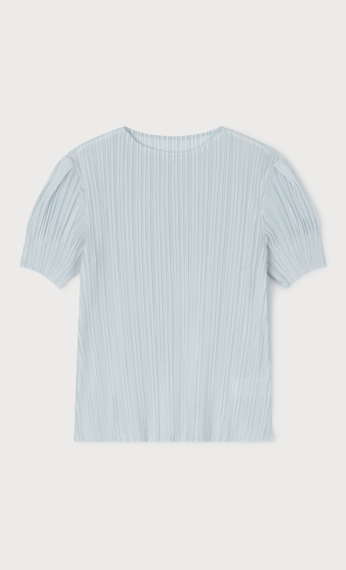 Mellow half-sleeve pleated top_Skyblue