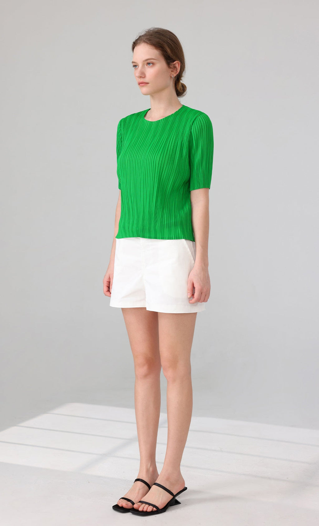 Parky Pleated Top_green