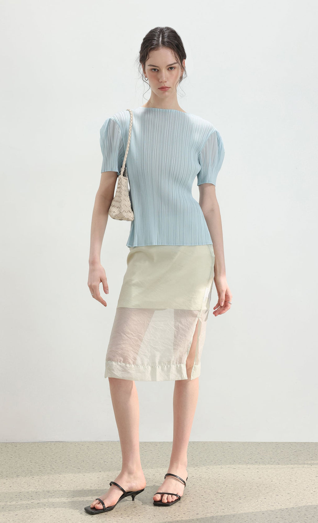 Nesia weaving shouler bag_ivory