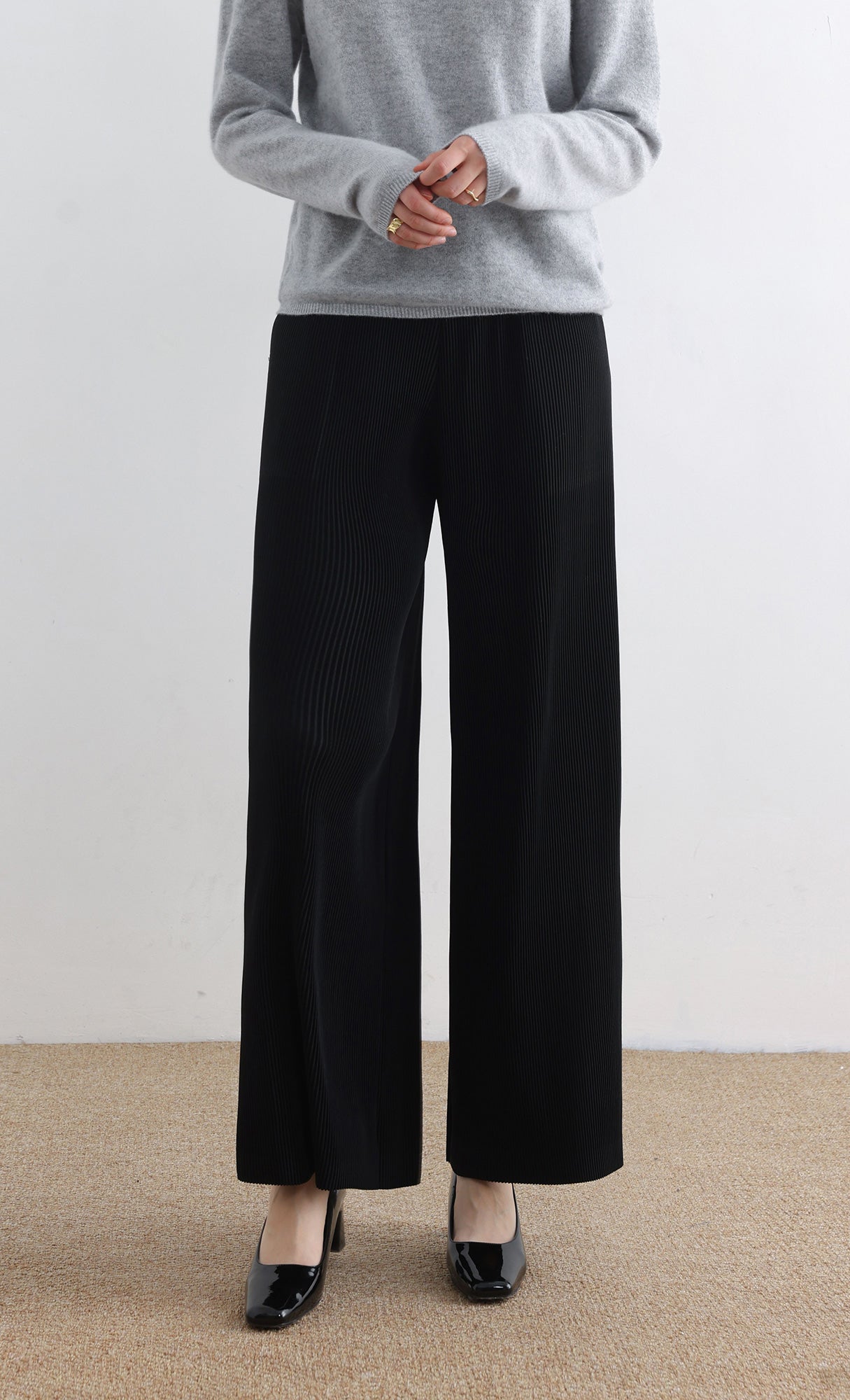 Massino Pleated Pants_Black