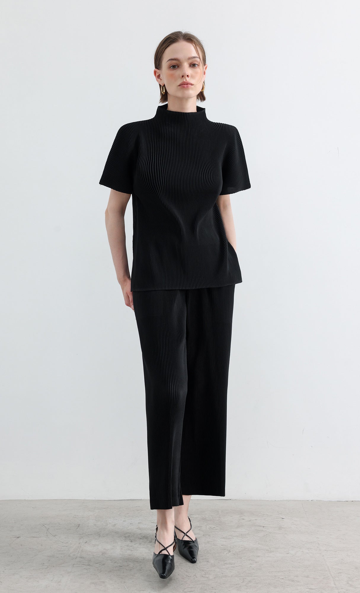 Essential Pleated Pants_Black