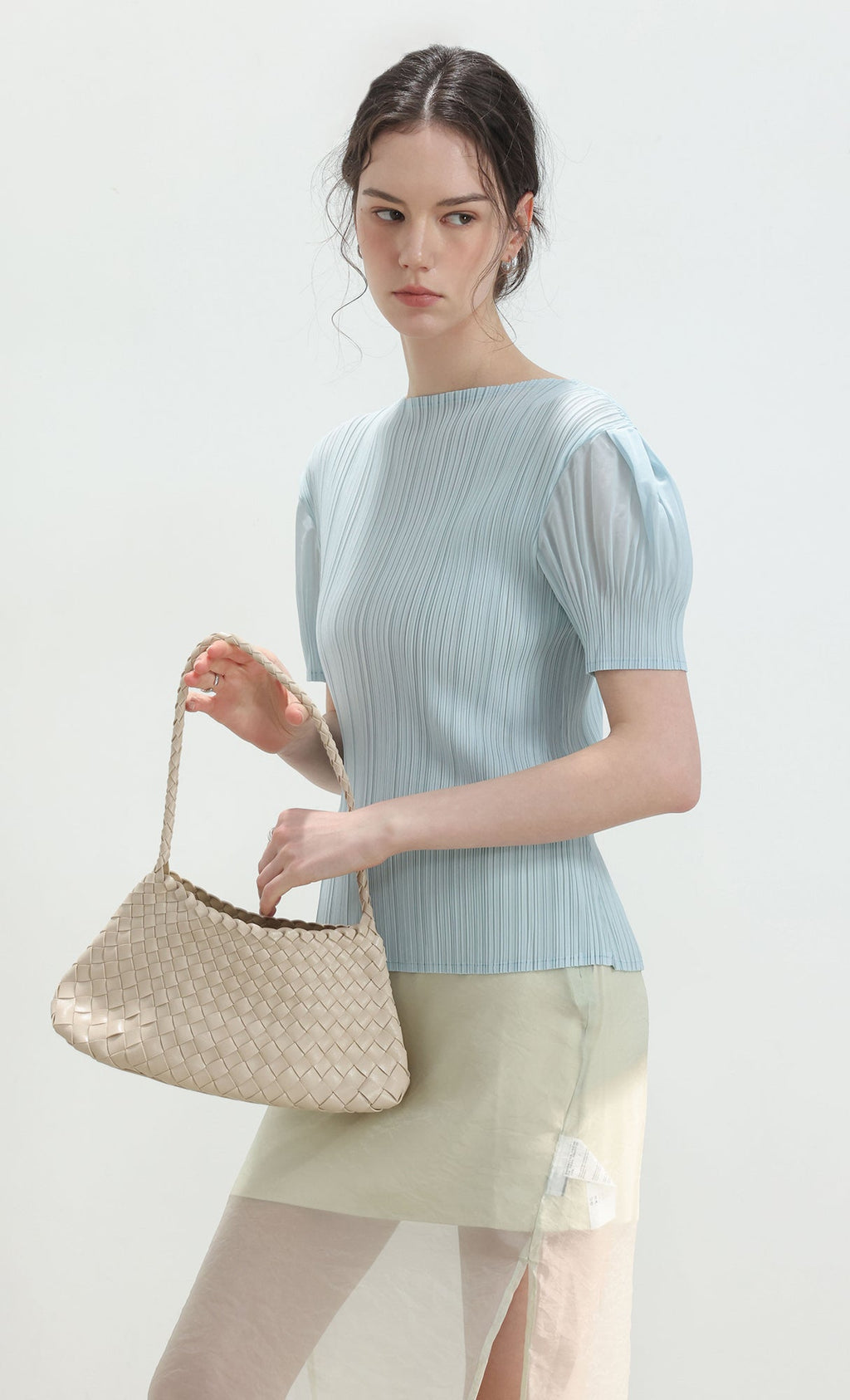 Nesia weaving shouler bag_ivory