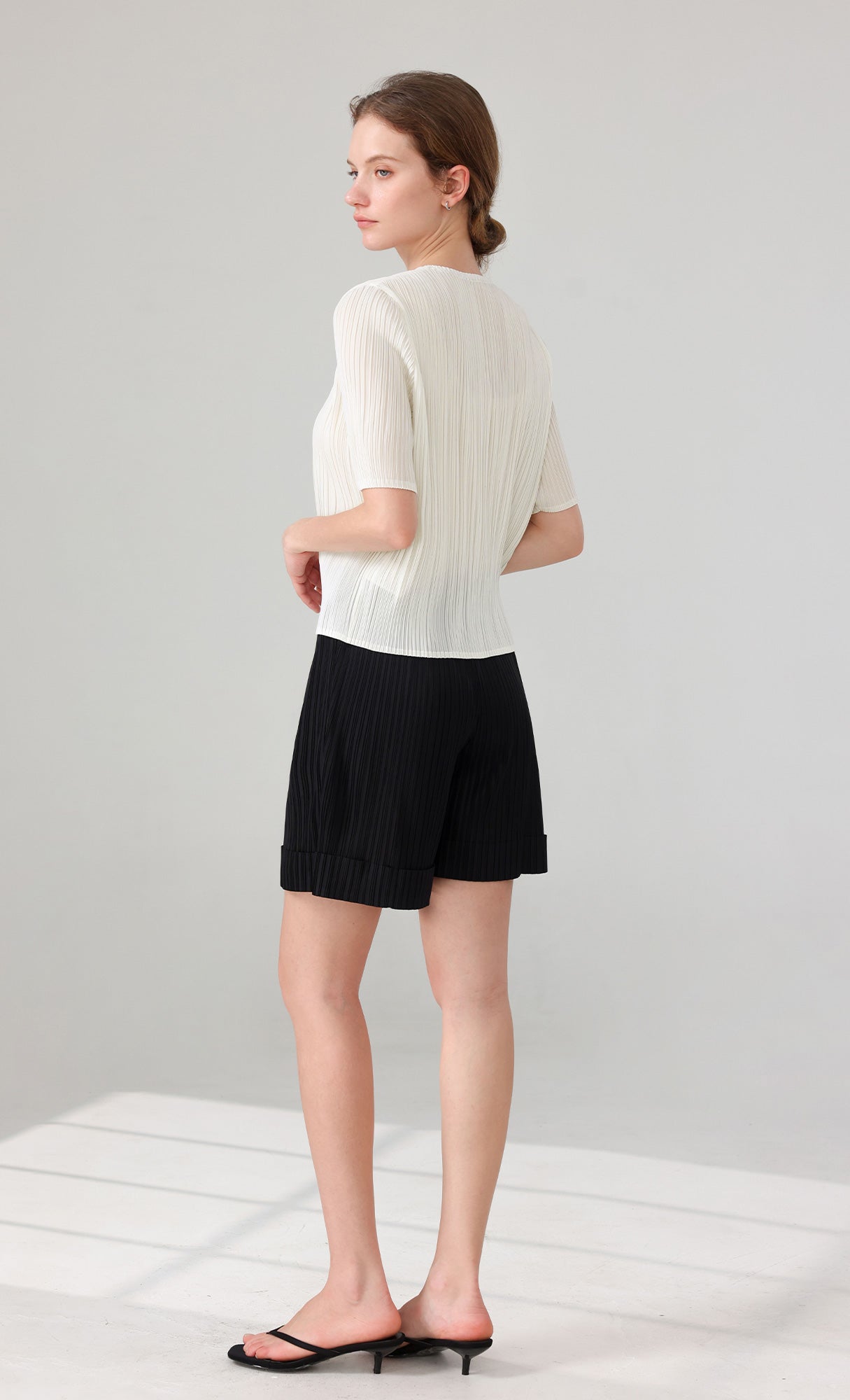 Parky Pleated Top_ivory