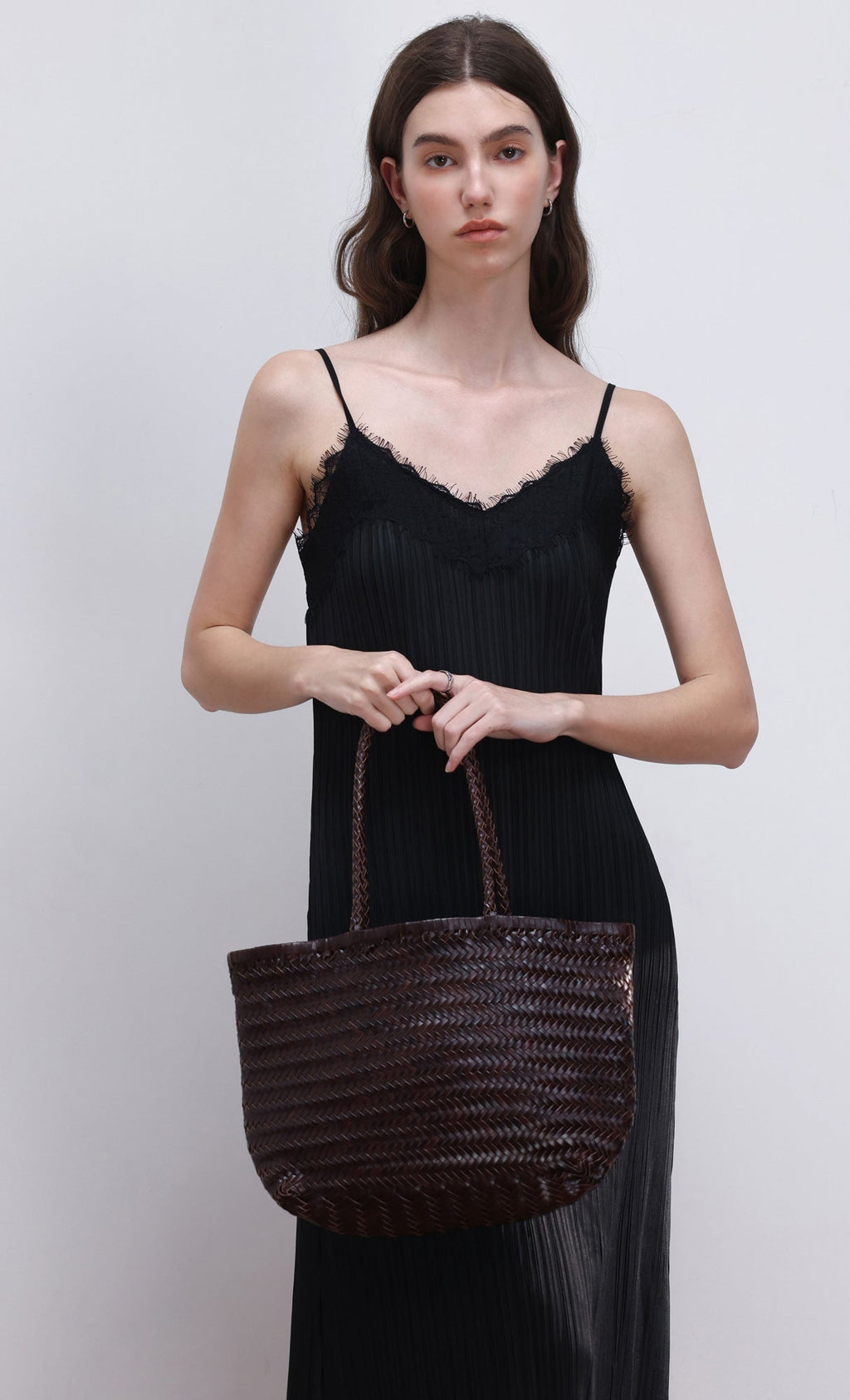 [Pouch SET] Kevin weaving leather shoulder bag_brown