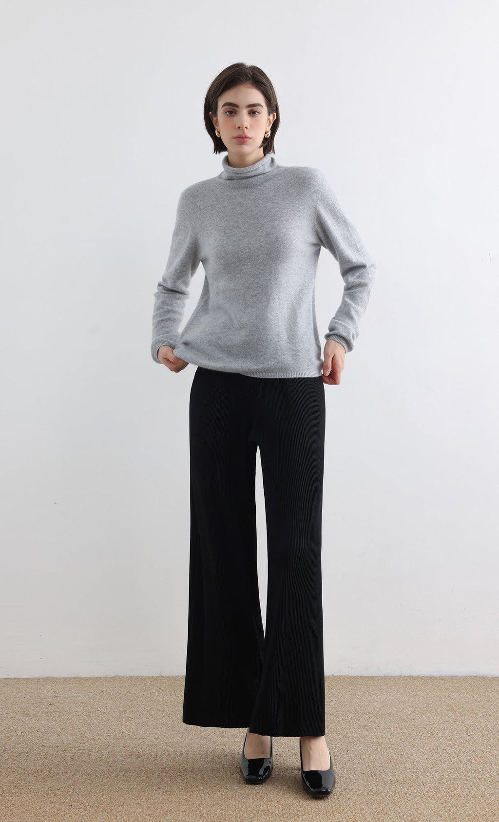 Massino Pleated Pants_Black