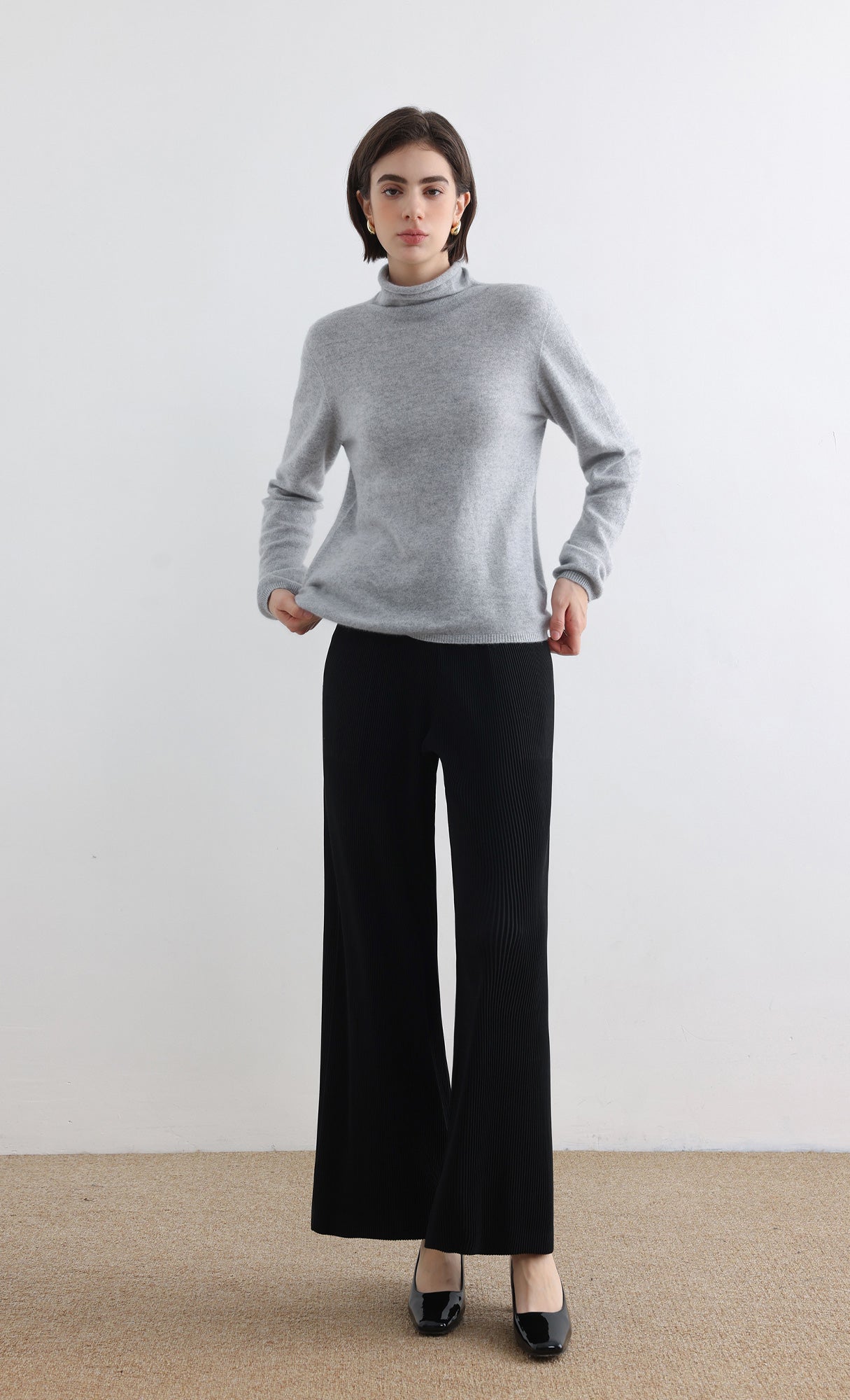 Massino Pleated Pants_Black
