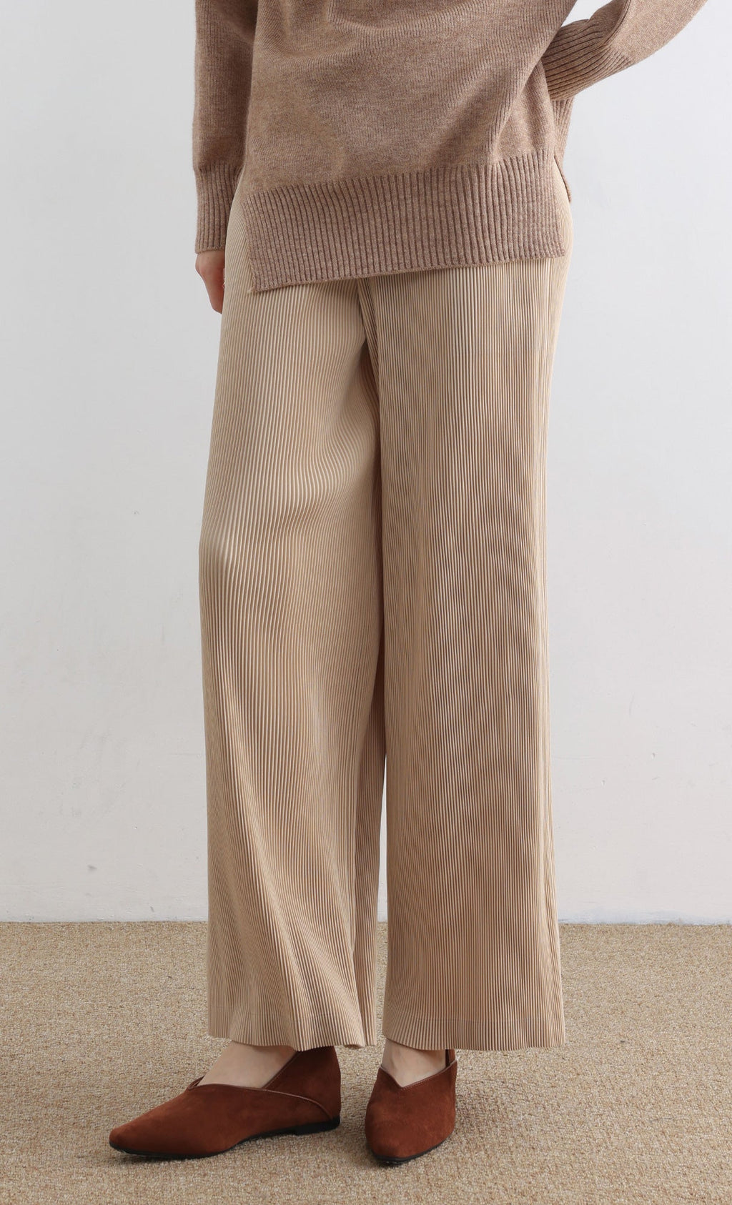 Massino Pleated Pants_Light Beige