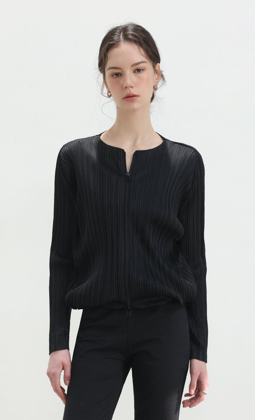 Lina pleated blouson jumper_black