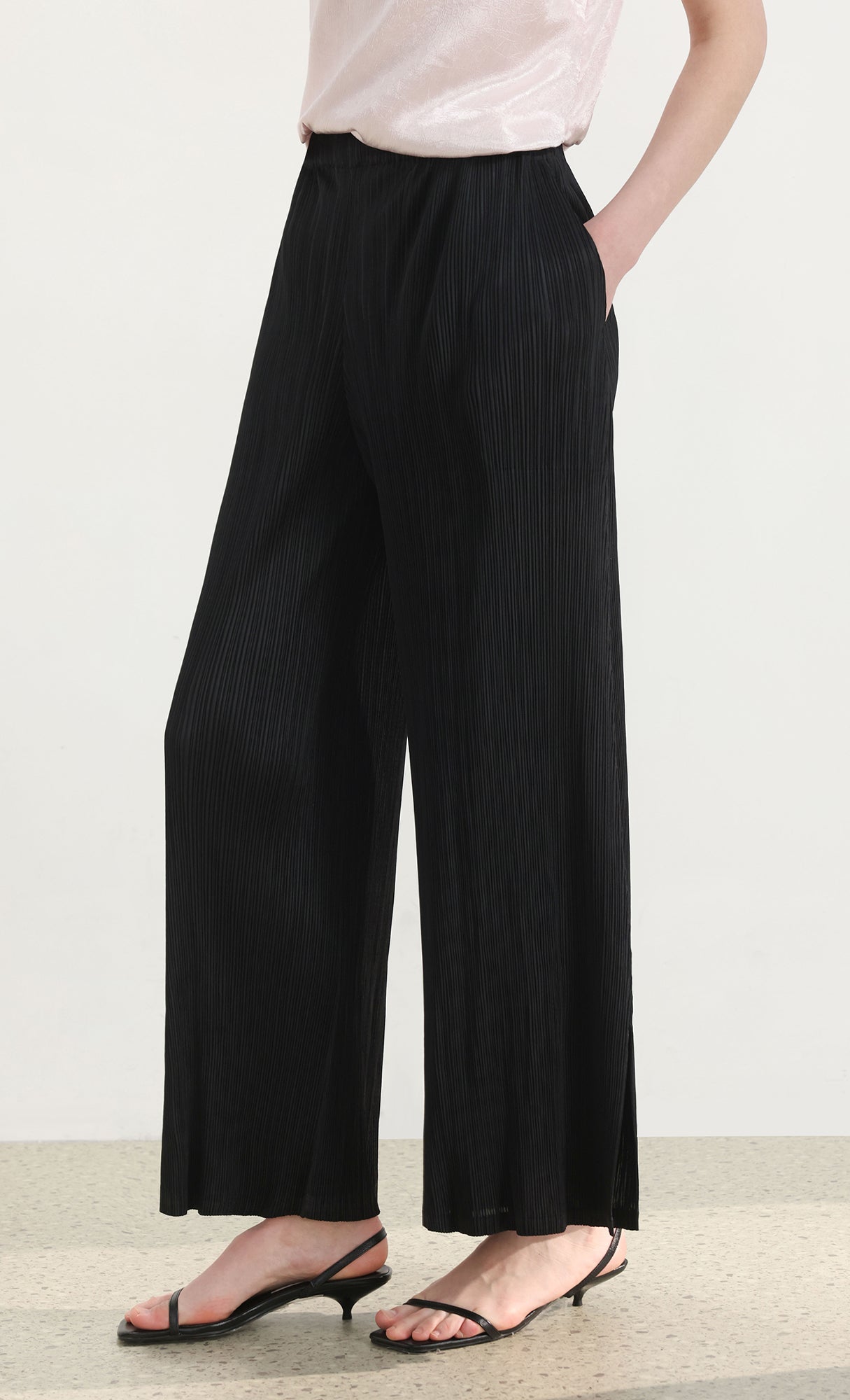 Zina pleated pants_black