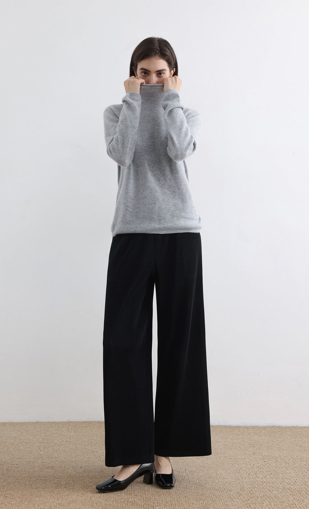 Massino Pleated Pants_Black