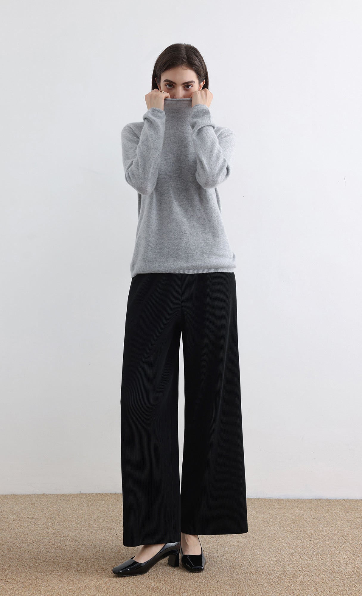 Massino Pleated Pants_Black