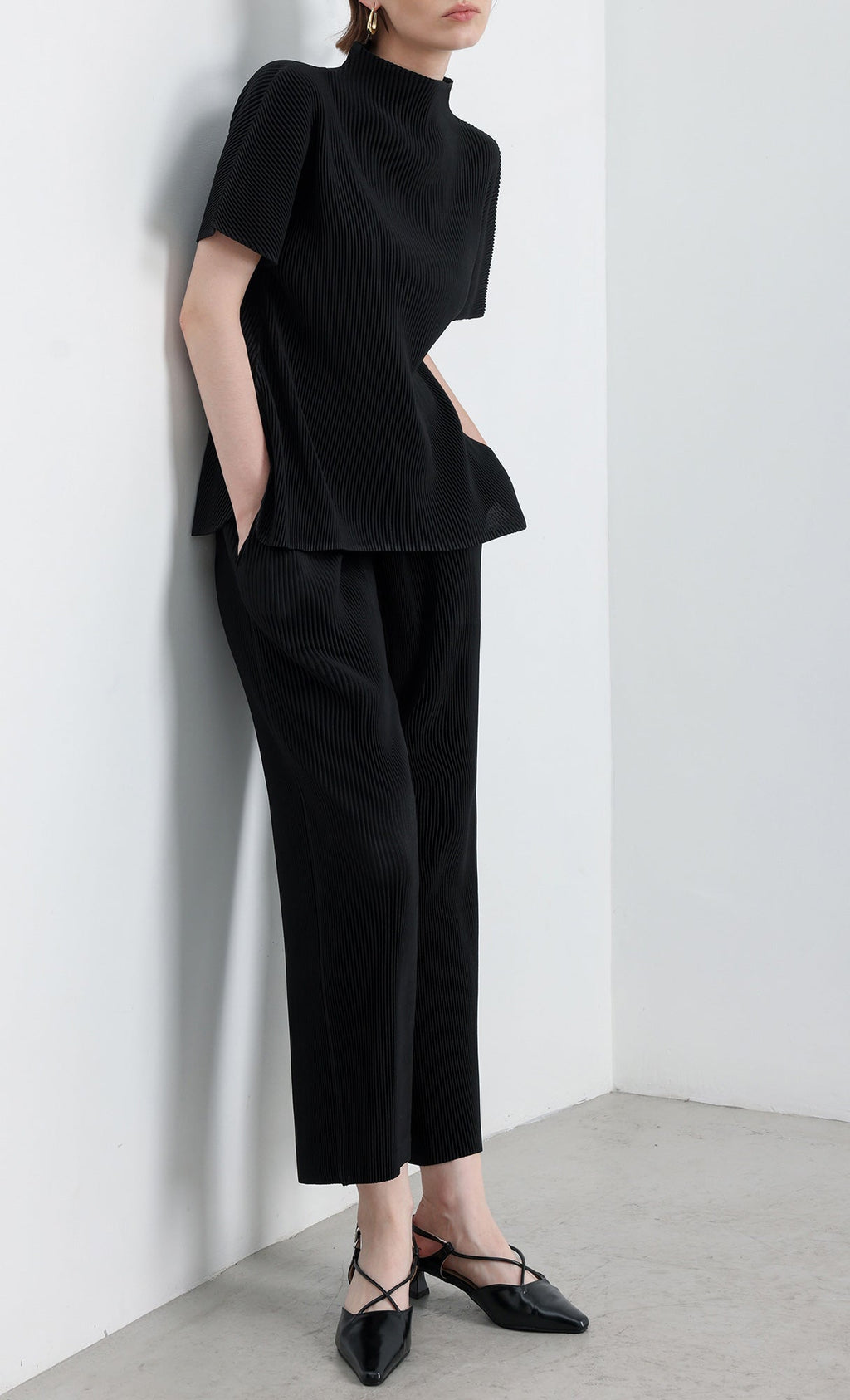 Essential Pleated Pants_Black