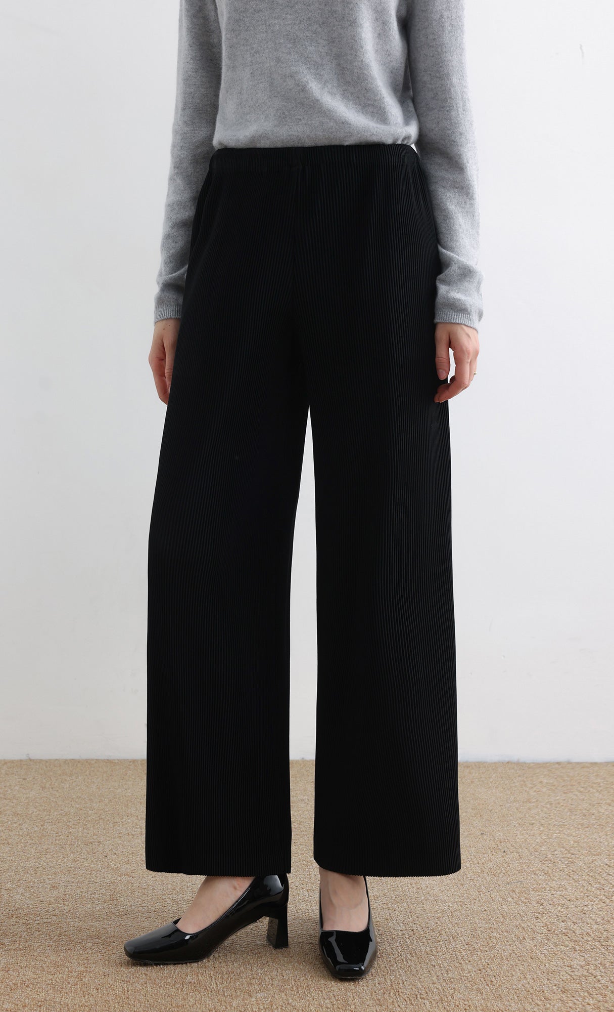 Massino Pleated Pants_Black