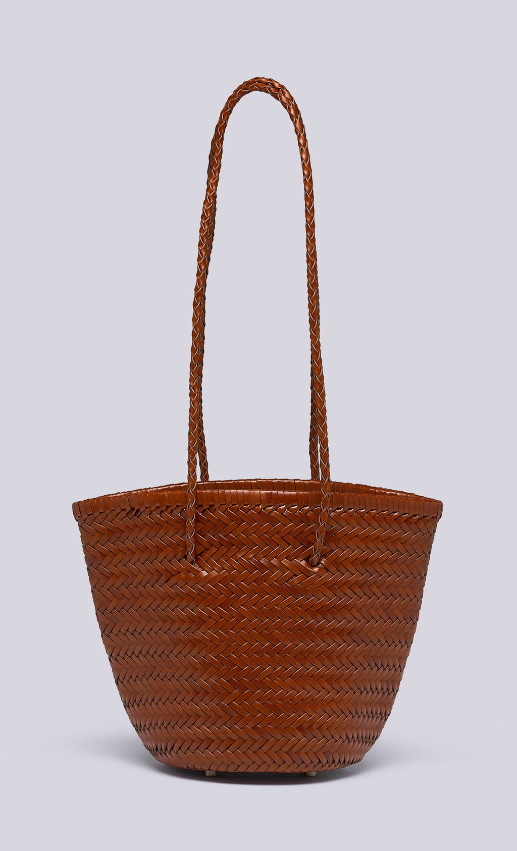 [Pouch SET] Stacy weaving leather shoulder bag_camel