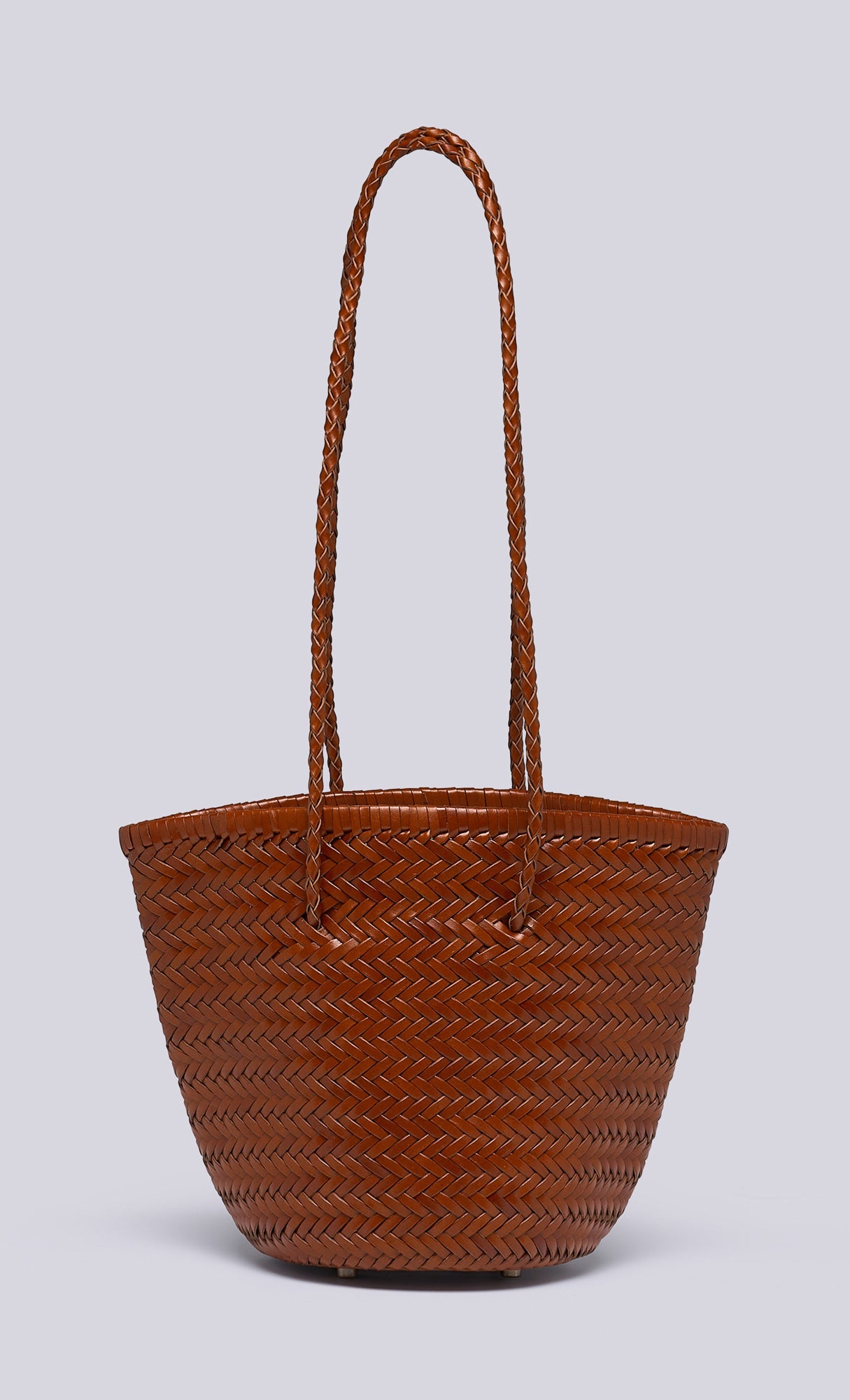 [Pouch SET] Stacy weaving leather shoulder bag_camel