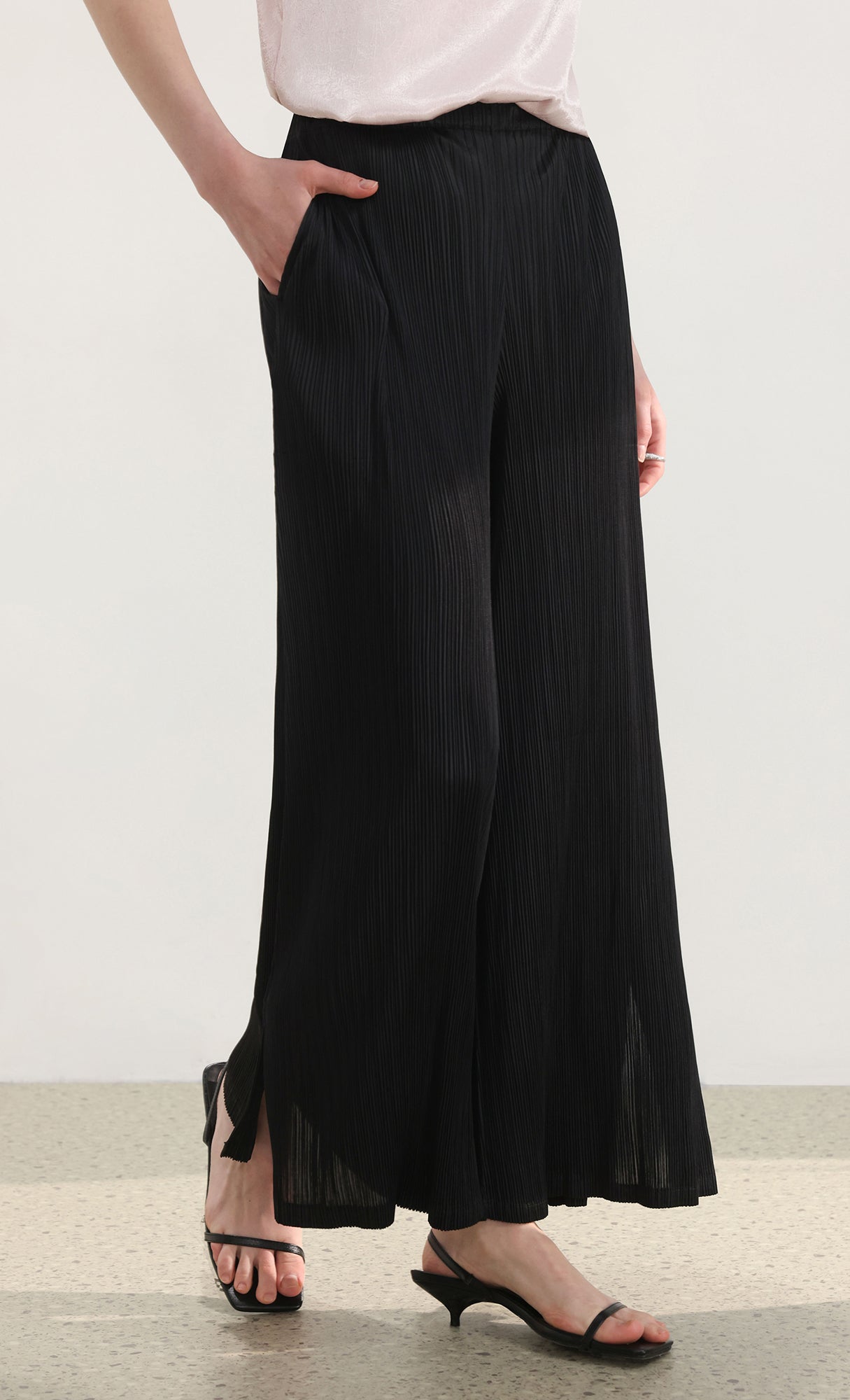 Zina pleated pants_black