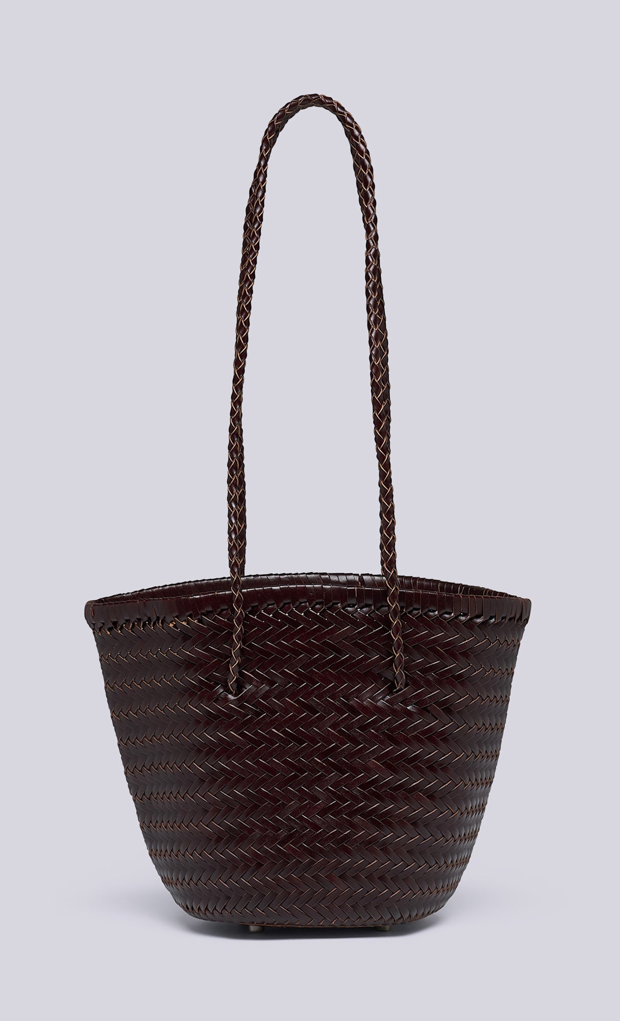 [Pouch SET] Stacy weaving leather shoulder bag_brown