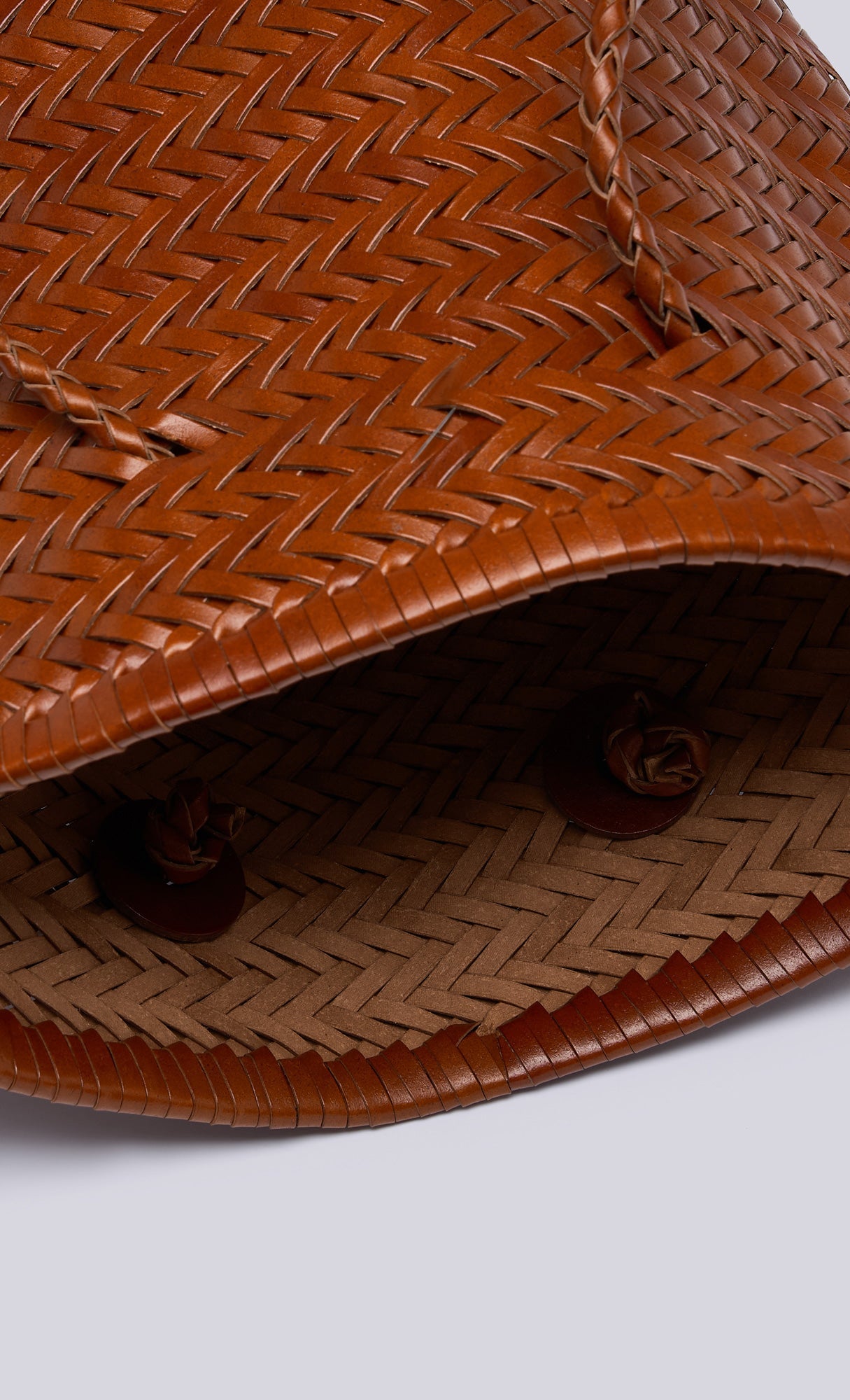 [Pouch SET] Stacy weaving leather shoulder bag_camel