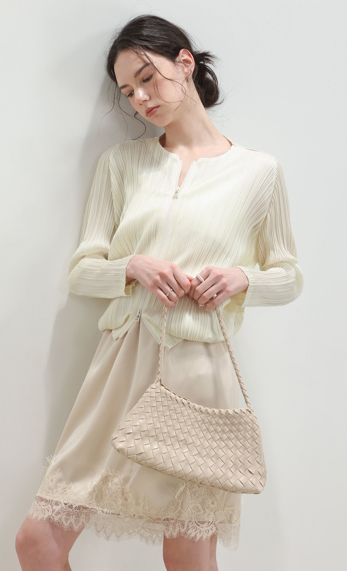 Nesia weaving shouler bag_ivory