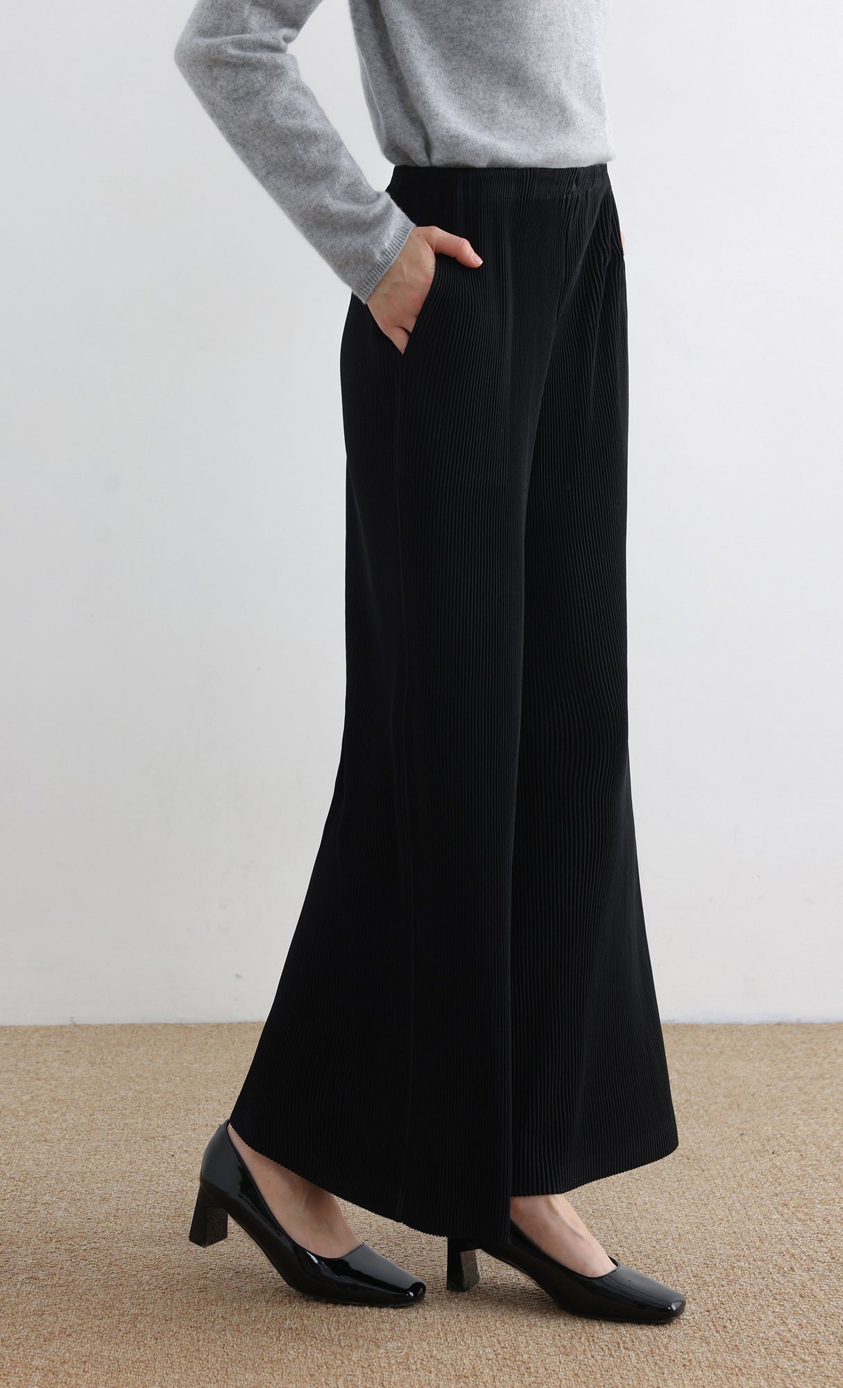 Massino Pleated Pants_Black