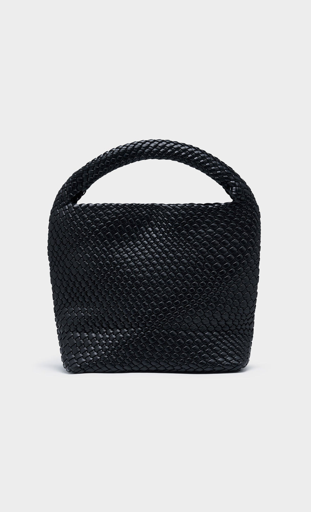 Color weaving hobo bag_black